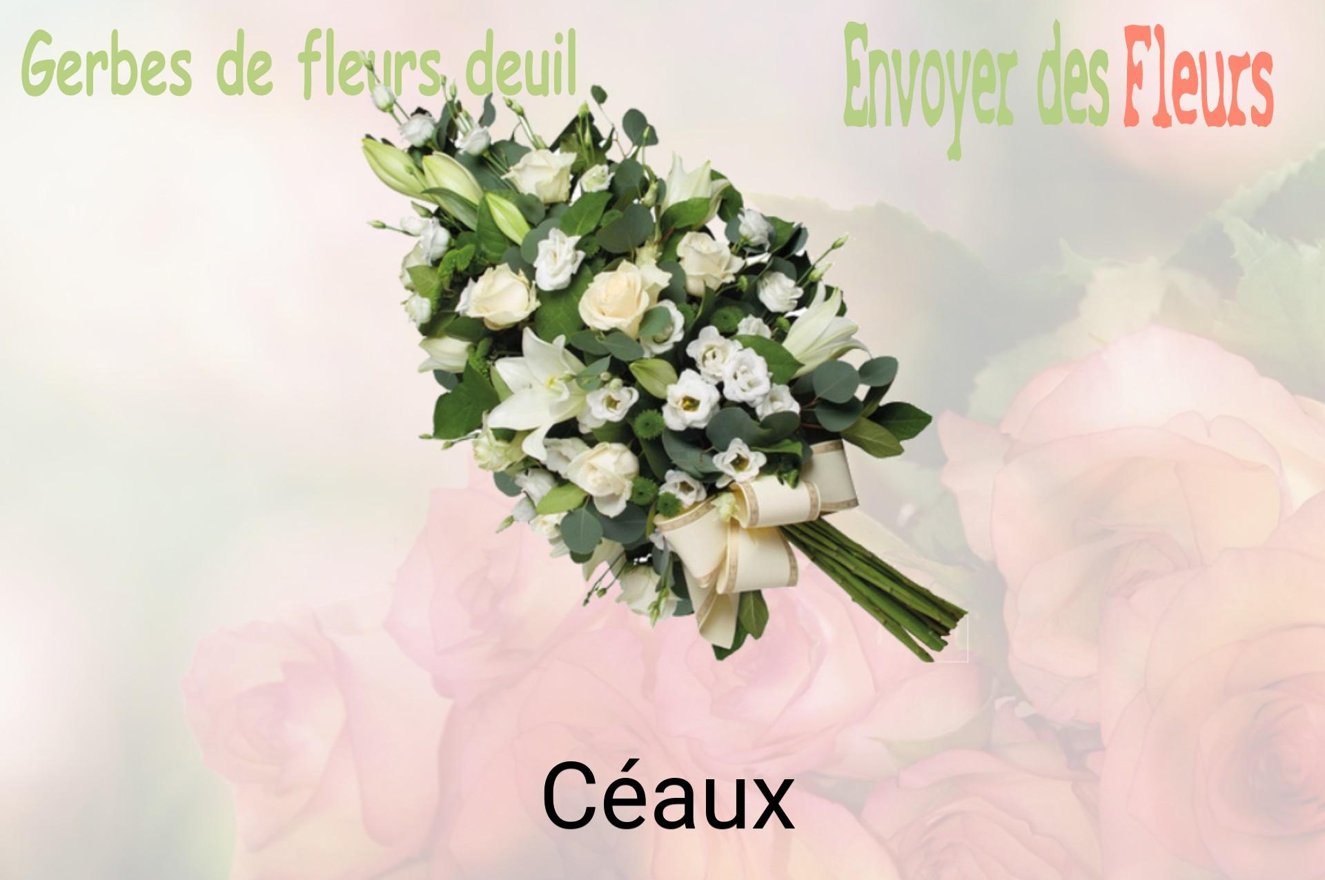 Gerbe de fleurs de deuil livrée à Céaux